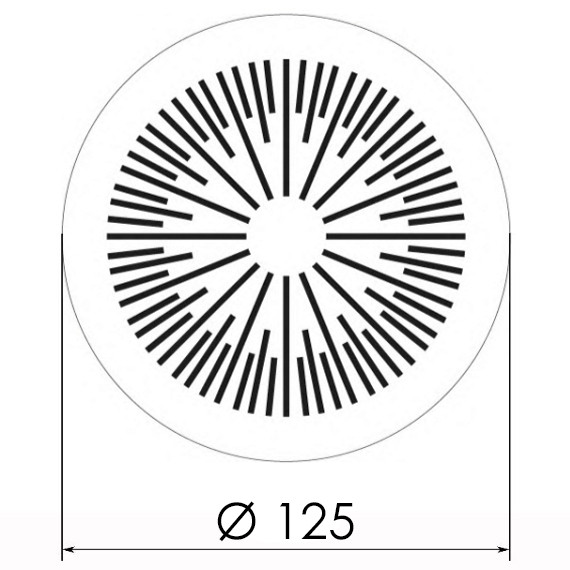 Магнитная вентиляционная решетка Ø 125 мм