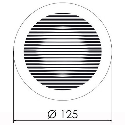 Магнитная вентиляционная решетка Ø 125 мм, фото 2