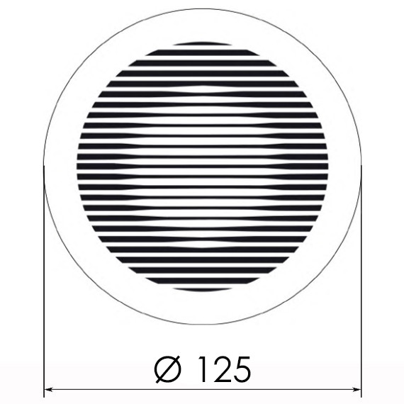 Магнитная вентиляционная решетка Ø 125 мм - фото 1 - id-p227176806