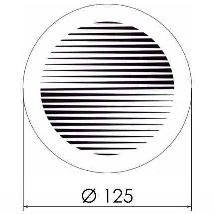 Магнитная вентиляционная решетка Ø 125 мм, фото 2