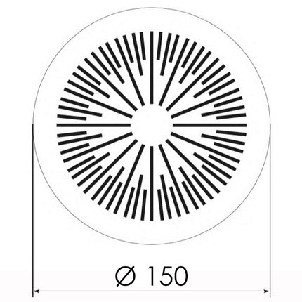 Магнитная вентиляционная решетка Ø 150 мм, фото 2