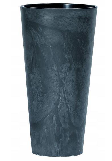 Горшок цветочный Tubus Slim Beton Effect 400, антрацит - фото 1 - id-p214167074