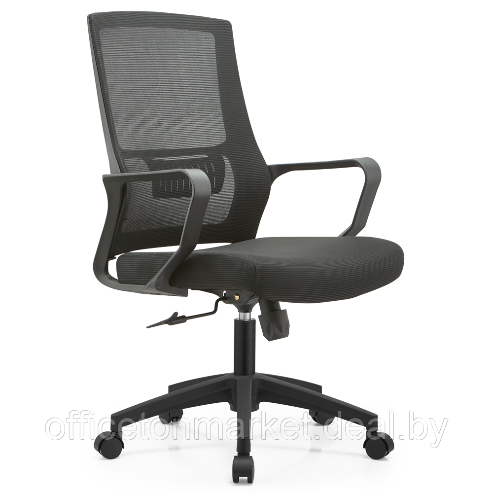 Кресло для персонала ANSA "818В", сетчатая ткань, пластик, черный - фото 1 - id-p222752223