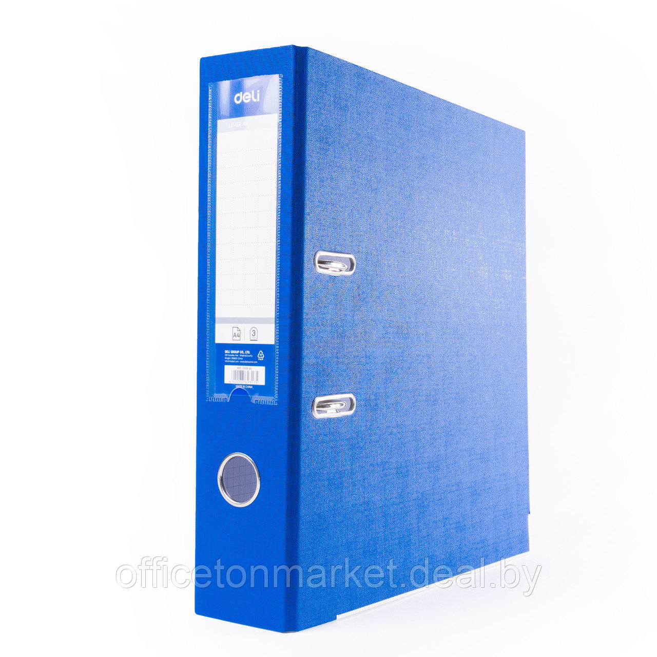 Папка-регистратор "Deli", А4, 75 мм, синий - фото 1 - id-p226755156
