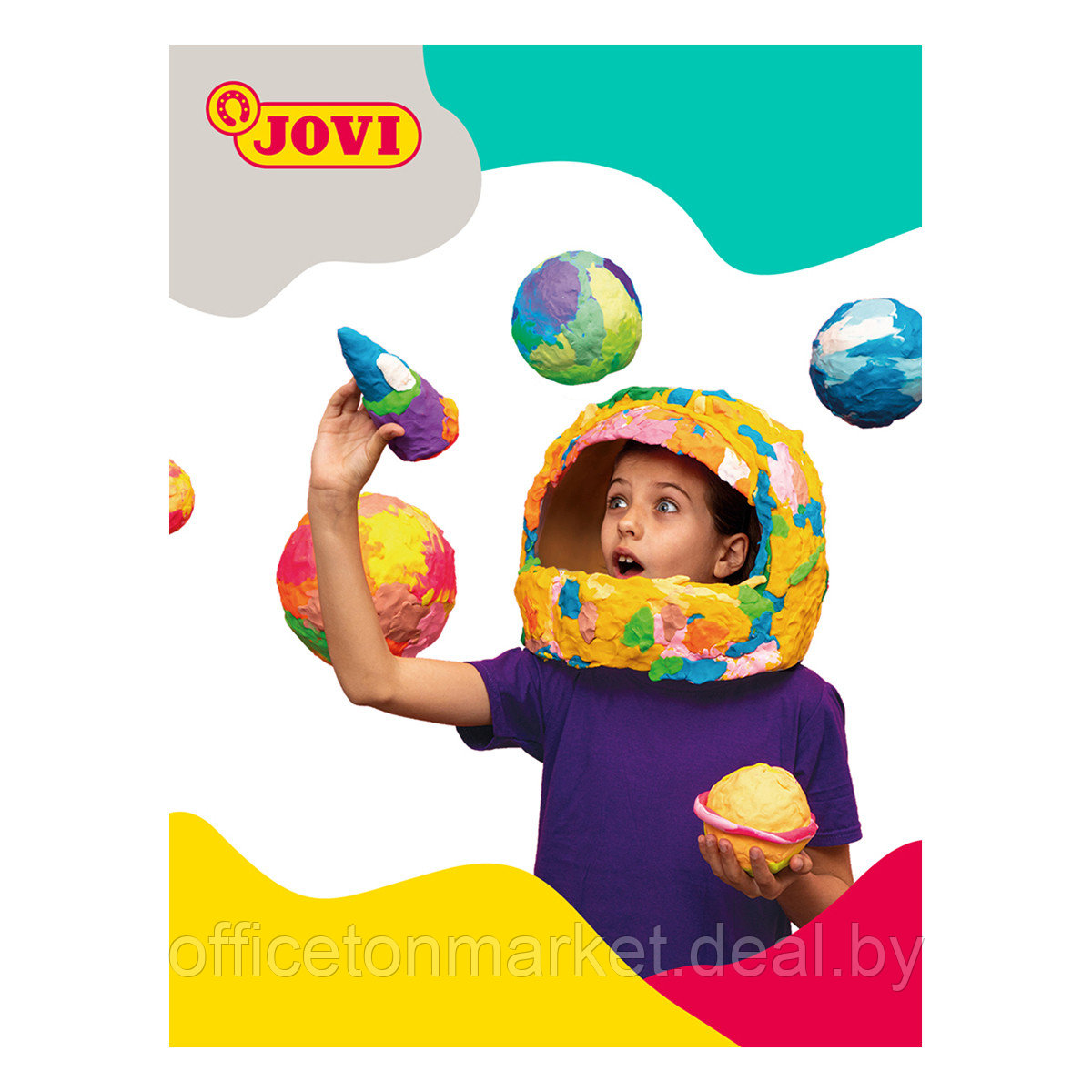 Пластилин для детской лепки "JOVI", 6 цветов, неон, растительный - фото 4 - id-p225426078