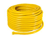 Шланг поливочный ПВХ усиленный, пищевой трехслойный армированный 3/4, жёлтый Вихрь 50 м