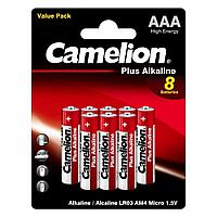 Camelion Plus Alkaline BL8 LR03 (LR03-BP5+3, батарейка,1.5В)(8шт. в уп-ке)