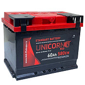 Аккумулятор 60ah UNICORN RED 6СТ-60Ah 580а (- +) 242x175x190