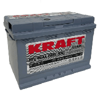 Аккумулятор 66ah KRAFT 6CТ-66, 660a, 242x175x190 мм. (- +)