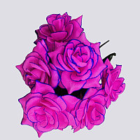Букет ритуальный Роза Лимба цвет ассорти