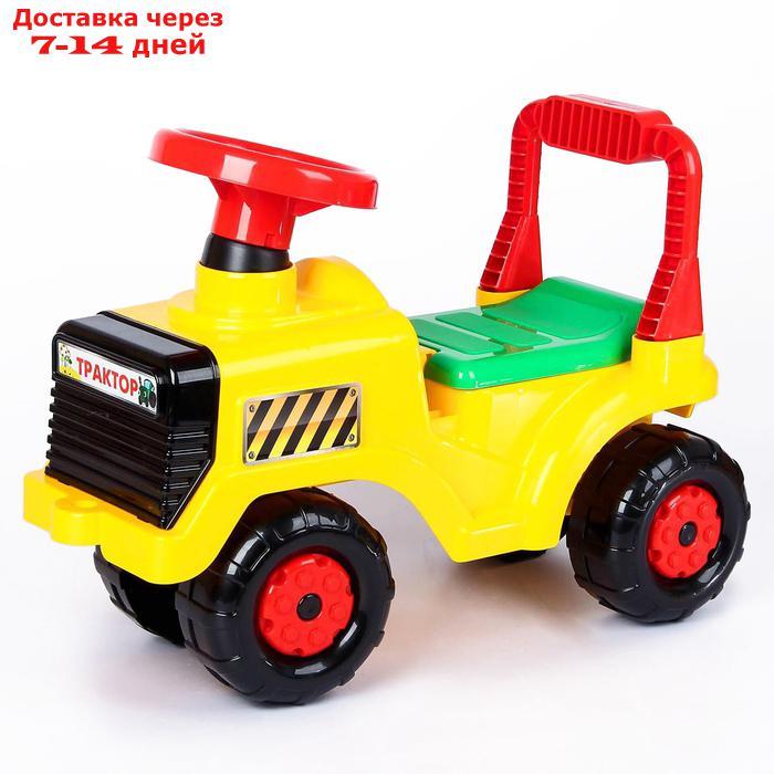 Толокар-машинка "Трактор", цвет жёлтый - фото 1 - id-p226947365