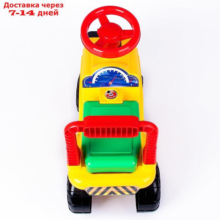 Толокар-машинка "Трактор", цвет жёлтый - фото 3 - id-p226947365