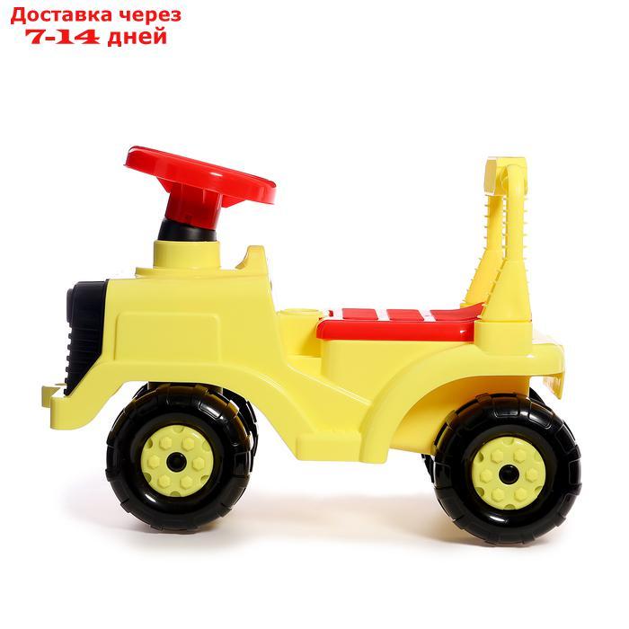 Толокар-машинка "Трактор", цвет жёлтый - фото 5 - id-p226947365