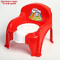 Горшок-стульчик с крышкой, цвет красный