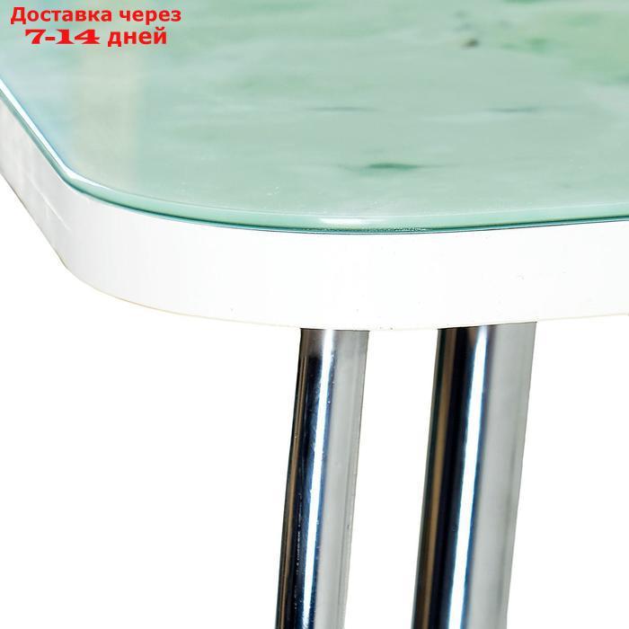 Стол прямоуголный с фотопечатью Лайм-2 1000х600х757 столешница стеклянная - фото 4 - id-p227007149