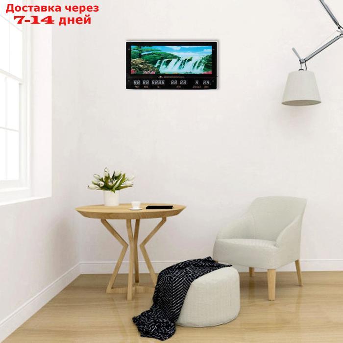 Картина с подсветкой и информационным календарем живая природа "Водопады" 70*37см - фото 7 - id-p226963169