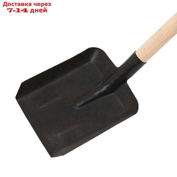 Лопата совковая, с рёбрами жёсткости, деревянный черенок - фото 2 - id-p227095476