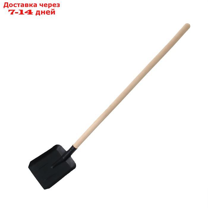 Лопата совковая, с рёбрами жёсткости, деревянный черенок - фото 4 - id-p227095476