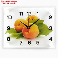 Часы настенные, серия: Кухня, "Персики", 20х26 см, микс