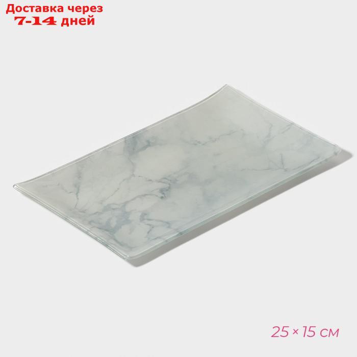 Набор для суши Доляна "Марбл белый", 3 предмета: соусники 8×2 / 8×6 см, подставка 25×15 см - фото 4 - id-p227016492