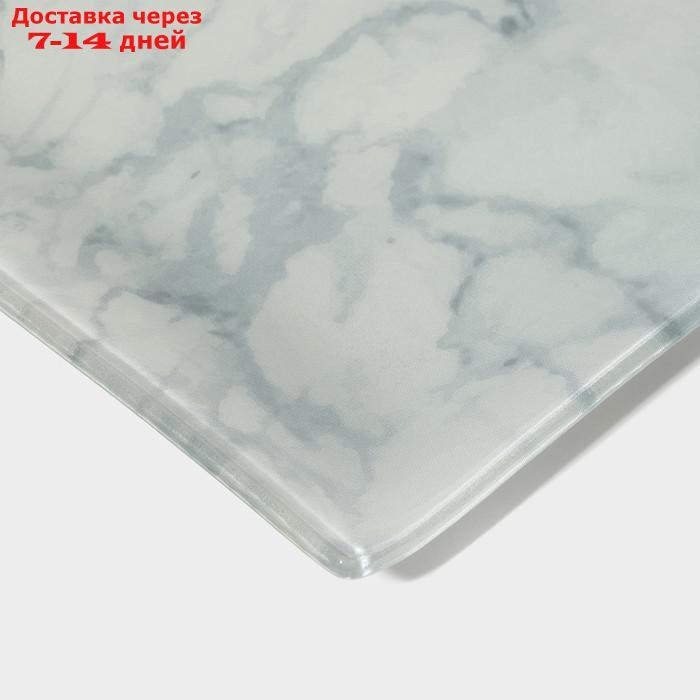 Набор для суши Доляна "Марбл белый", 3 предмета: соусники 8×2 / 8×6 см, подставка 25×15 см - фото 7 - id-p227016492