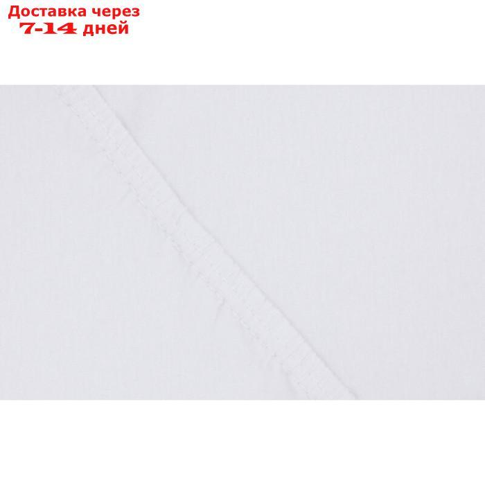 Простыня на резинке, размер 200х200х20 см, цвет белый, трикотаж - фото 2 - id-p227097160