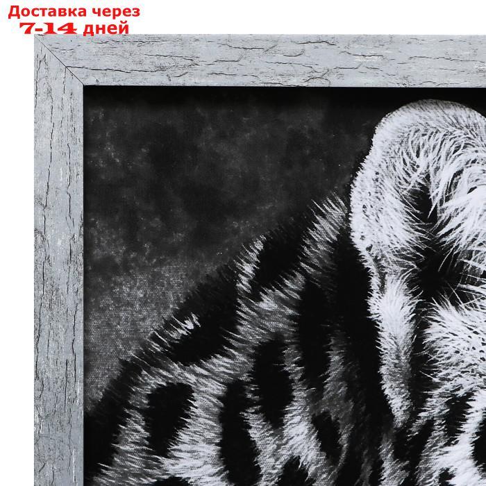 Картина "Девушка и леопард" 56х106см рамка микс - фото 3 - id-p226963738
