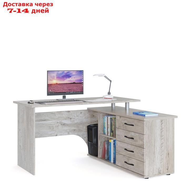 Компьютерный стол "КСТ-109 П", 1400 × 1270 × 750 мм, правый, цвет дуб юкон - фото 1 - id-p227007486