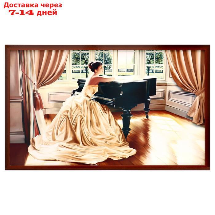 Картина "Девушка и рояль" 66х106см рамка микс - фото 5 - id-p226963748