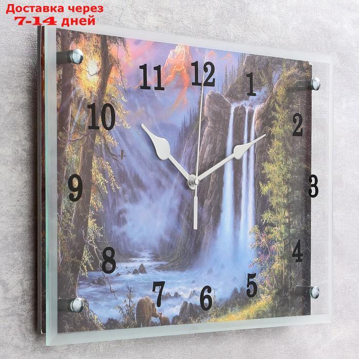Часы настенные, серия: Природа, "Большой водопад" 25х35 см, микс - фото 2 - id-p226963756
