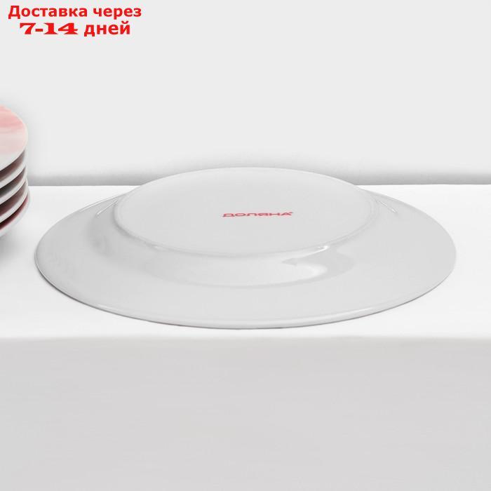 Сервиз столовый Доляна "Мрамор",24 предмета: тарелки 19/21×3,5/24 см, чайная пара 200 мл, цвет розовый - фото 7 - id-p227019017
