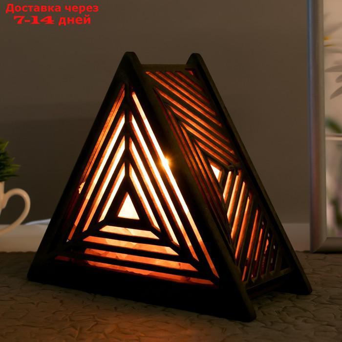 Соляной светильник с диммером "Пирамида" Е14 15Вт 1,5кг гимал.соль 17х19х7см - фото 4 - id-p226971538
