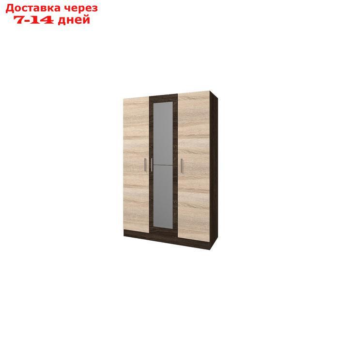 Шкаф 3-х створчатый с зеркалом "Леси", 120х46,6х190 см, цвет кантербери, сонома - фото 1 - id-p227007519