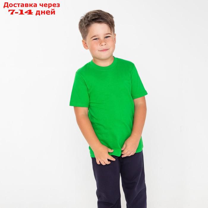 Футболка детская, цвет зелёный, рост 122 см - фото 2 - id-p227098913
