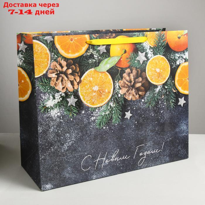Пакет ламинированный горизонтальный "Мандарины", XL 49 × 40 × 19 см