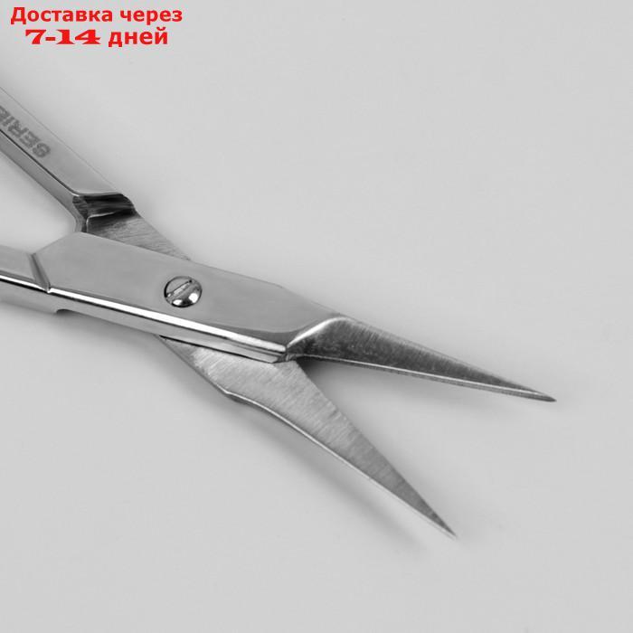 Ножницы маникюрные, для кутикулы, прямые, 9,5 см, цвет серебристый, B-117-S-SH - фото 2 - id-p226984781