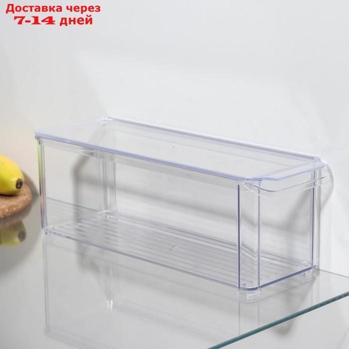 Органайзер для холодильника с крышкой IDEA, 10×30×10 см, цвет прозрачный - фото 2 - id-p227019568