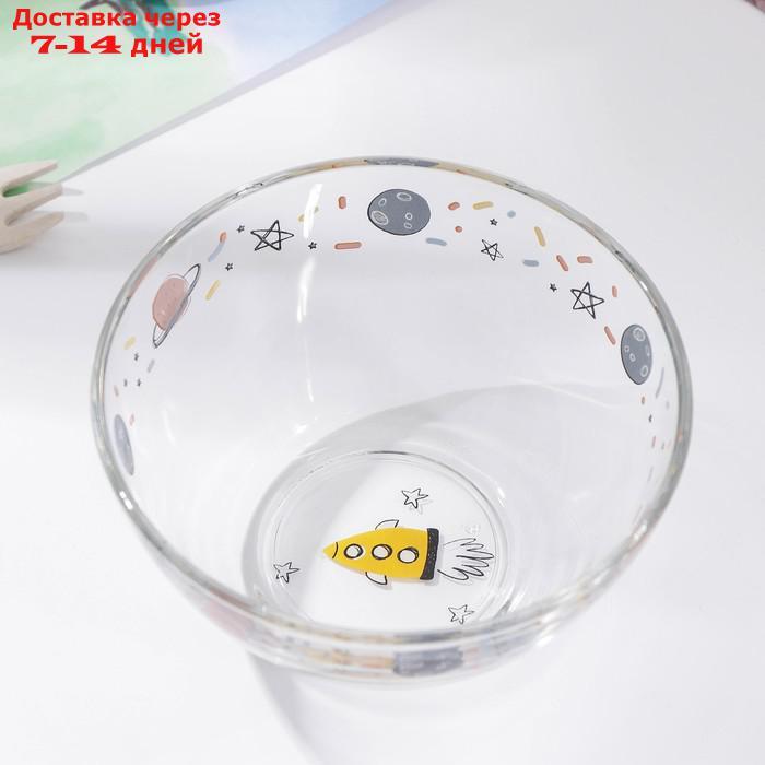 Набор детской посуды 3 предмета "Космос" миска 450 мл, тарелка 20 см, кружка 200 мл - фото 5 - id-p227106158