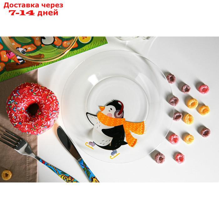 Набор детской посуды 3 предмета "Пингвинёнок" миска 450 мл, тарелка 20 см, кружка 200 - фото 8 - id-p227106164