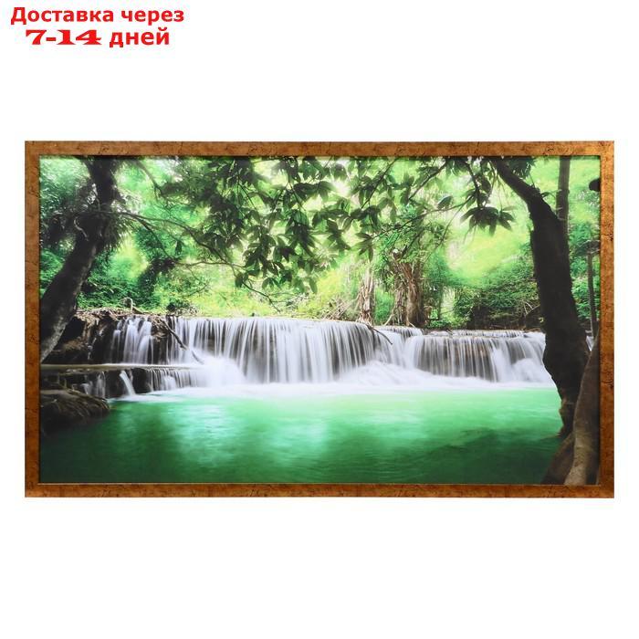 Картина "Лесная река" 67х107 см рамка МИКС