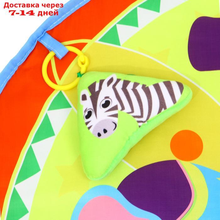 Развивающий коврик "Цирк", 4 мягкие игрушки, d80см - фото 7 - id-p226948840