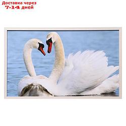Картина "Лебеди" 67х107 см рамка МИКС