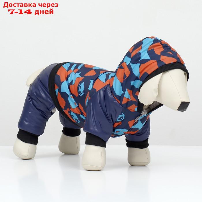Комбинезон для собак на меховом подкладе с капюшоном, размер XXL - фото 4 - id-p227108268