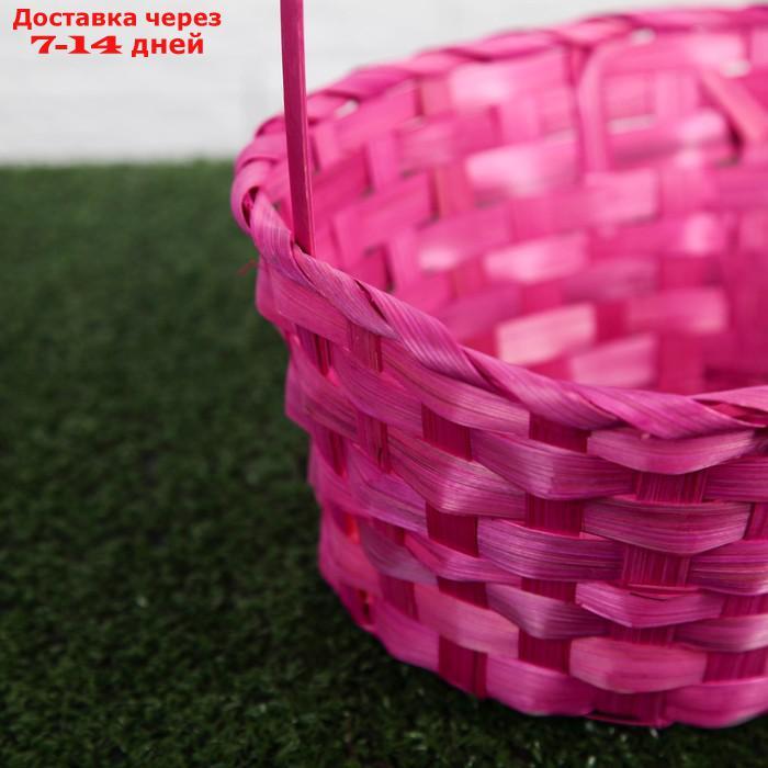 Набор корзин плетёных, розовых, бамбук, 3 шт. - фото 3 - id-p227106187