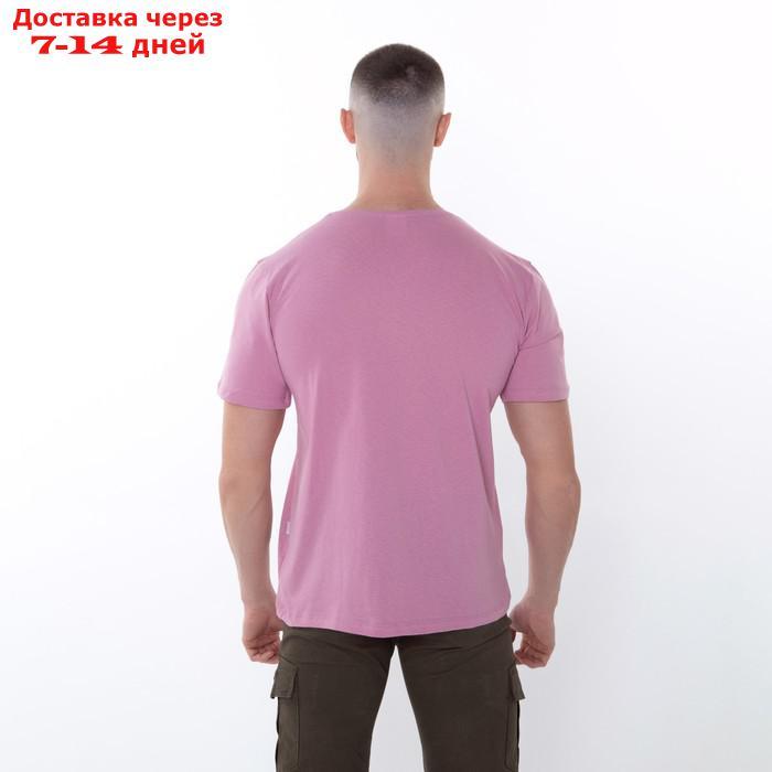 Футболка мужская, цвет розовый, размер 44 - фото 5 - id-p227108282
