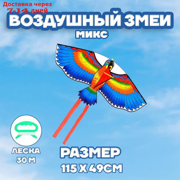 Воздушный змей "Птица", с леской, цвета МИКС - фото 1 - id-p226949383