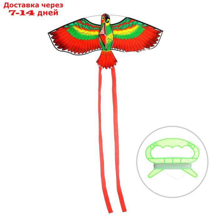 Воздушный змей "Птица", с леской, цвета МИКС - фото 3 - id-p226949383