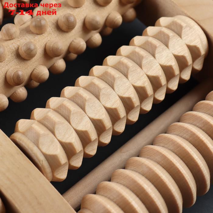 Массажёр "Барабаны", деревянный, 5 комбинированных рядов - фото 3 - id-p226998338