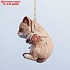 Подвесной декор "Котенок", 10х10х15см  рыжий, фото 6