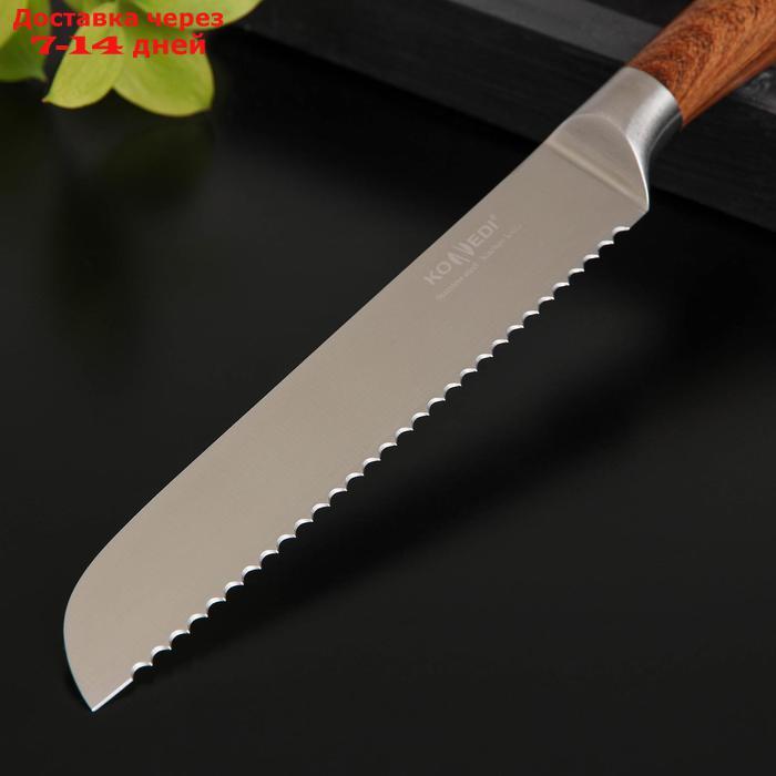 Нож кухонный Доляна Forest, хлебный, лезвие 20 см - фото 3 - id-p227019636